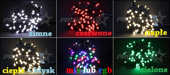Lampki choinkowe lampki led 80 sznur w kolorze zielonym