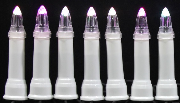 Oświetlenie zewnętrzne zewnetrzne lampki led 30 swieczki tradycyjne kolor rgb